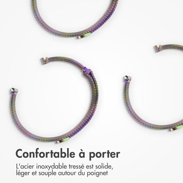 imoshion Bracelet magnétique milanais Apple Watch Series 1 - 9 / SE (38/40/41 mm) | Series 10 / 11 (42 mm) - Taille S - Colorful