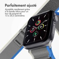 imoshion Bracelet Trail en nylon Apple Watch Series 1 t/m 11 / SE / Ultra (44/45/46/49 mm) - Blue / Grey