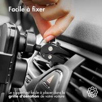 Accezz Support de téléphone pour voiture iPhone 12 - Chargeur sans fil - Grille d'aération - Noir