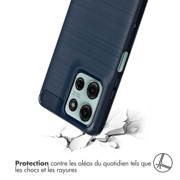 imoshion Coque Brushed Motorola Moto G75 5G - Bleu foncé