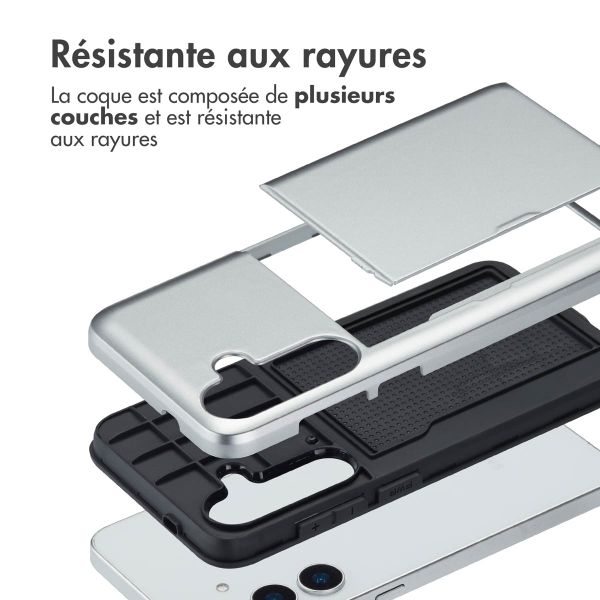 imoshion Coque arrière avec porte-cartes Samsung Galaxy S25 Plus - Gris