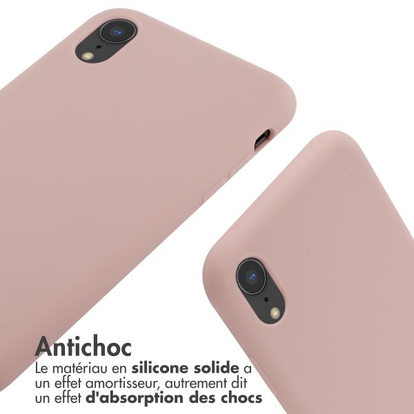 imoshion ﻿Coque en silicone avec cordon iPhone Xr - Sand Pink