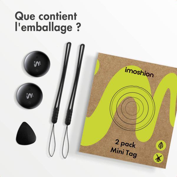 imoshion Wireless Tag - Tracker Bluetooth pour Android - 2 pack - Noir