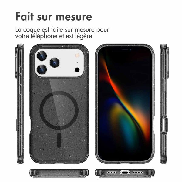 imoshion Coque Pailletée avec MagSafe Apple iPhone 17 Pro - Noir