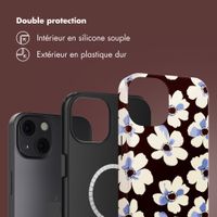 Selencia Coque arrière Vivid avec MagSafe Apple iPhone 13 - Choco Flower Pop