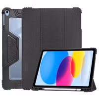 Accezz Coque tablette Rugged Trifold Apple iPad 11 (2025) 11 pouces A16 / iPad 10 (2022) 10.9 pouces - Noir