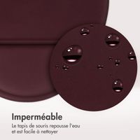 imoshion Tapis de souris ergonomique - Tapis de souris avec repose-poignet - 30 x 25 cm - Bordeaux