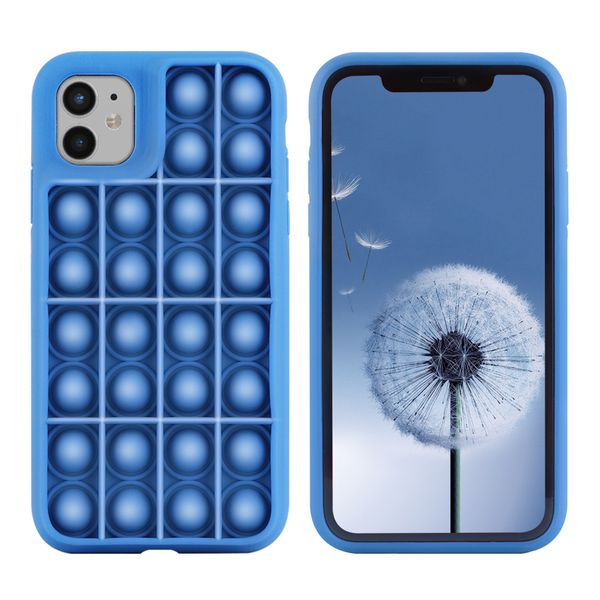 imoshion Pop It Fidget Toy - Coque Pop It iPhone 11 - Bleu foncé