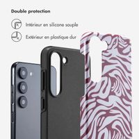 Selencia Coque arrière Vivid Samsung Galaxy S23 - Trippy Swirl Dark Rose