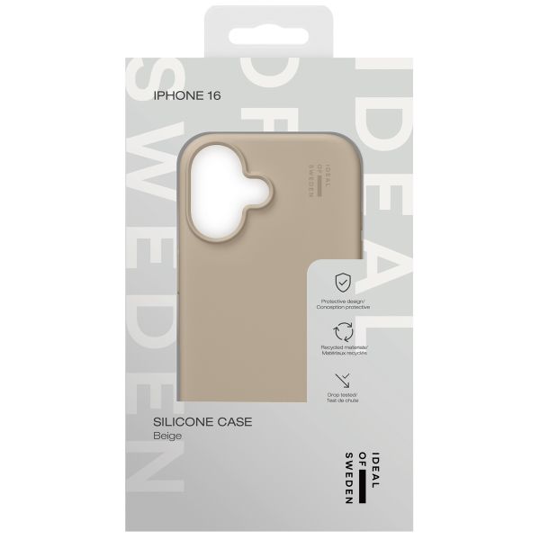 iDeal of Sweden Coque Silicone iPhone 16 - Beige