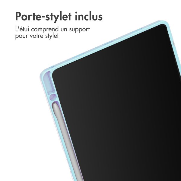 imoshion Coque tablette rigide Trifold iPad Samsung Galaxy Tab A9 Plus - Bleu clair