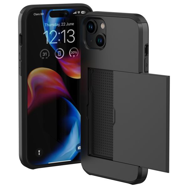 imoshion Coque arrière avec porte-cartes iPhone 15 Plus - Noir