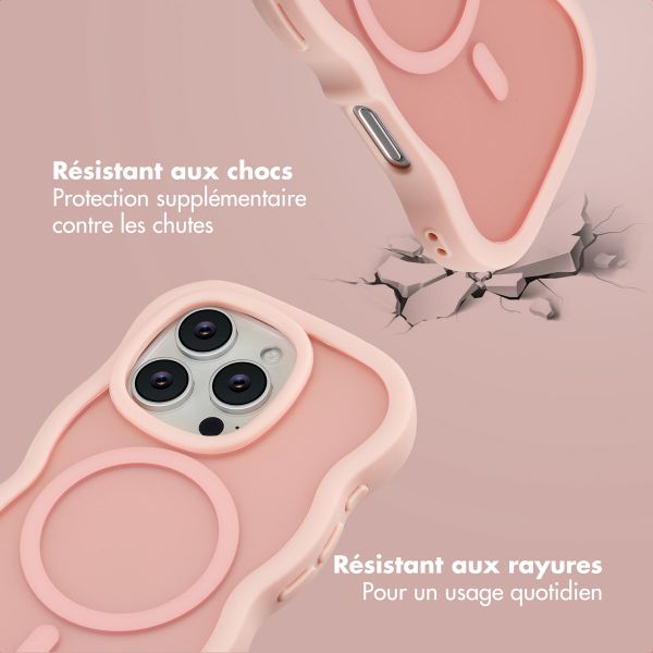Selencia Coque arrière Wavy avec MagSafe Apple iPhone 16 Pro - Soft Pink