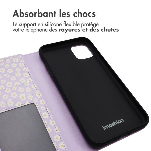 imoshion ﻿Étui de téléphone portefeuille Design iPhone 11 - White Daisy