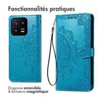 imoshion Etui de téléphone portefeuille Mandala Xiaomi 13 - Turquoise