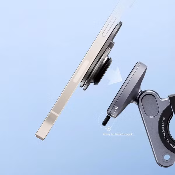 Baseus Support de Téléphone PrimeTrip vélo/moto/scooter - Ring Stand - Magnétique - Universel - Cosmic Black