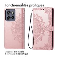 imoshion Etui de télephone Mandala Motorola Edge 60 Neo - Rose Doré