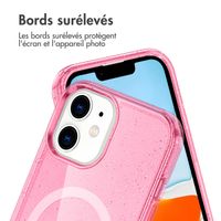 imoshion Coque Pailletée avec MagSafe Apple iPhone 12 (Pro) - Paillettes Rose