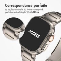 Accezz Bracelet en acier Titane mat Apple Watch Series 1 á 10 / SE / Ultra (2) (44/45/46/49 mm) - Titane