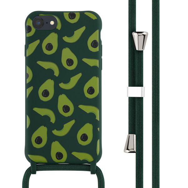 imoshion Coque design en silicone avec cordon iPhone SE (2022 / 2020) / 8 / 7 - Avocado Green