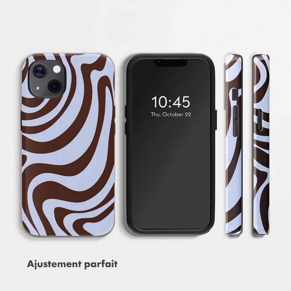 Selencia Coque arrière Vivid Apple iPhone 13 / 13 Pro - Dream Swirl Chocolate