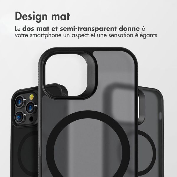 Accezz Coque Givrée Robuste avec MagSafe Apple iPhone 15 Pro Max - Noir