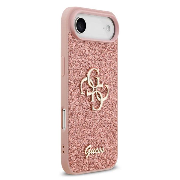 Guess Coque 4G Metal Logo Glitter Apple iPhone Air - Rose