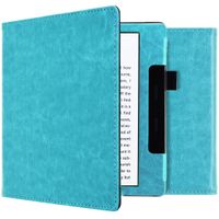 imoshion Étui de liseuse en cuir végan Amazon Kindle Oasis 3 - Bleu