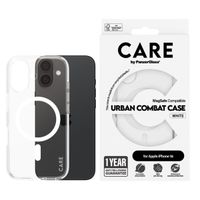 CARE by PanzerGlass Coque Urban Combat MagSafe iPhone 16 - Transparent / Blanc