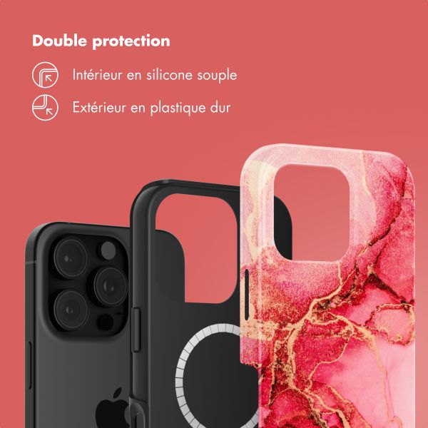 Selencia Coque arrière Vivid avec MagSafe Apple iPhone 16 Pro - Rosy Marble