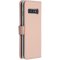 Selencia Étui portefeuille en cuir véritable Samsung Galaxy S10 - Dusty Pink