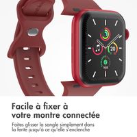 imoshion Bracelet en silicone⁺ Apple Watch Series 1 t/m 11 / SE / Ultra (44/45/46/49 mm) - Taille M/L - Wine