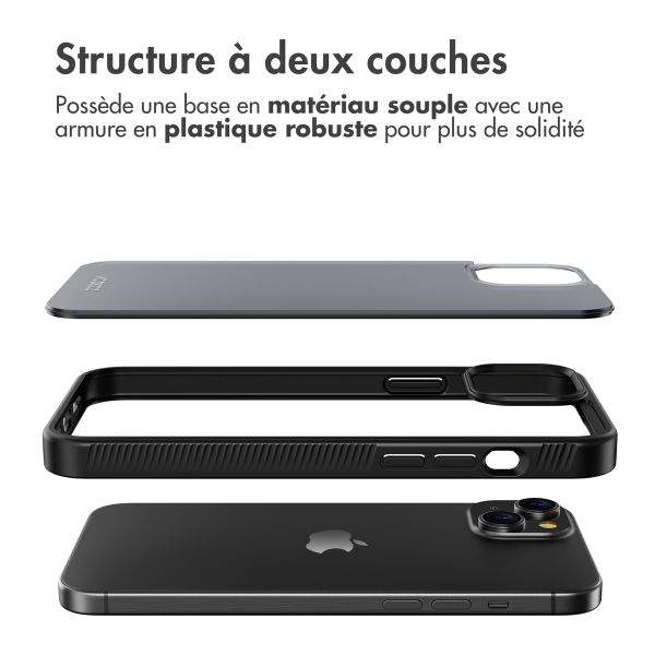 Accezz Coque Givrée Robuste iPhone 15 Plus - Noir