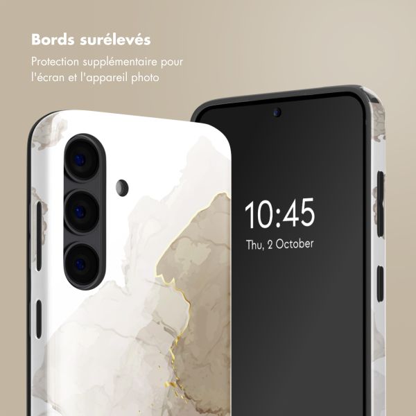 Selencia Coque arrière Vivid Samsung Galaxy S24 - Marble Light Brown