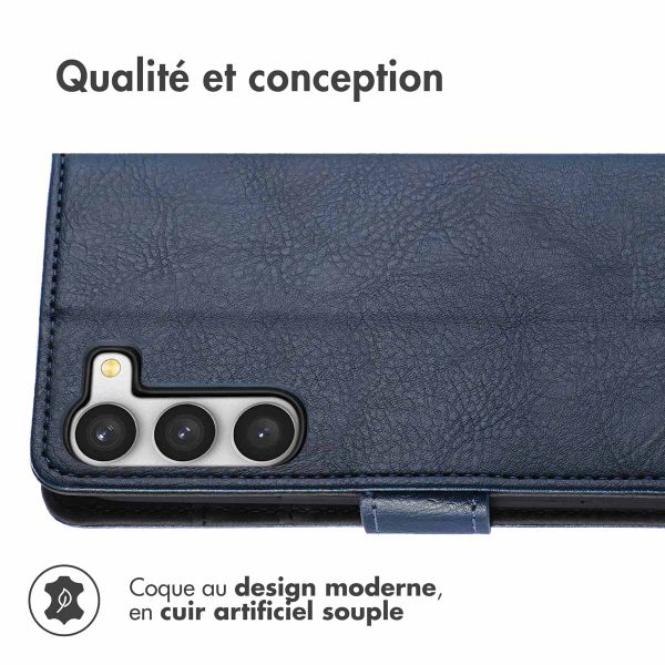 imoshion Étui de téléphone portefeuille Luxe Samsung Galaxy S23 - Bleu foncé