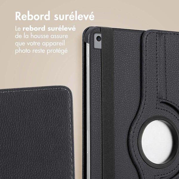 imoshion Coque tablette rotatif à 360° Apple iPad 9 (2021) 10.2 pouces / iPad 8 (2020) 10.2 pouces / iPad 7 (2019) 10.2 pouces - Noir