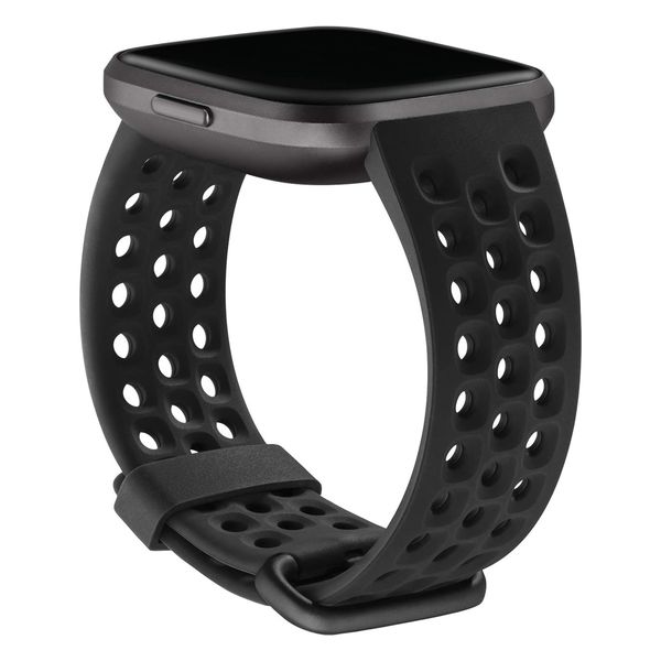 Fitbit Bracelet Sport silicone Fitbit Versa / Versa 2 / Versa Lite - Taille S - Noir