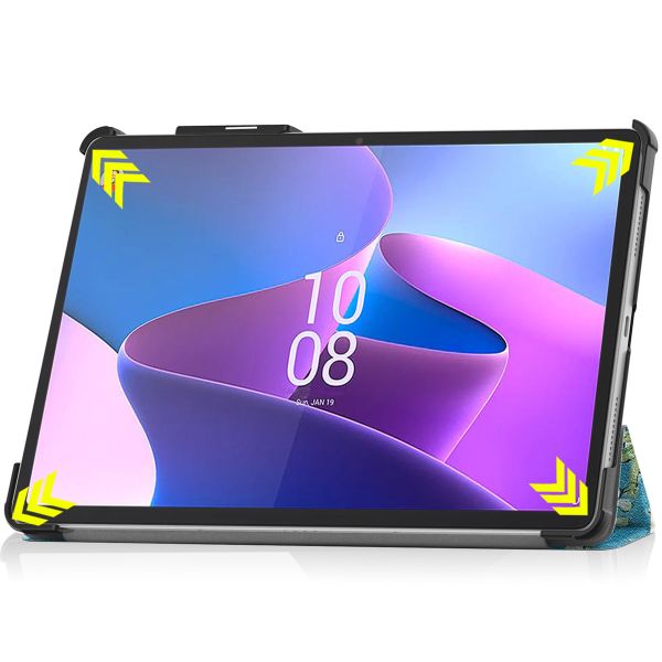 imoshion Coque tablette Design Trifold Lenovo Tab P11 Pro (2nd gen) - Green Plant