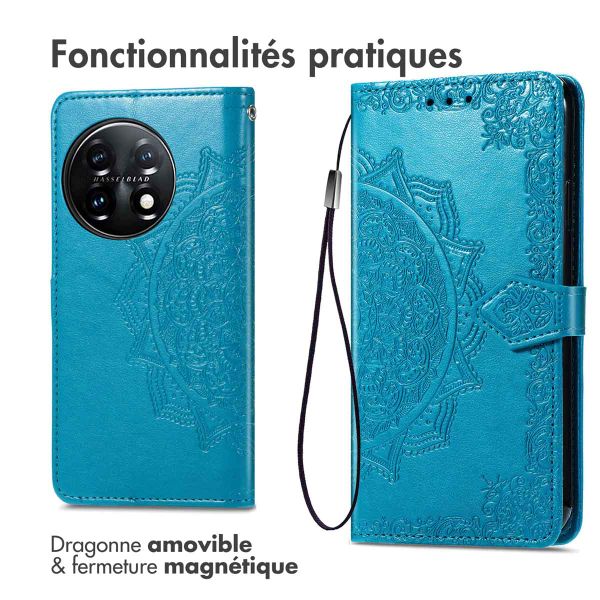 imoshion Etui de télephone Mandala OnePlus 11 - Turquoise