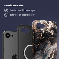 Selencia Coque arrière Vivid avec MagSafe Apple iPhone 16e - Chic Marble Black