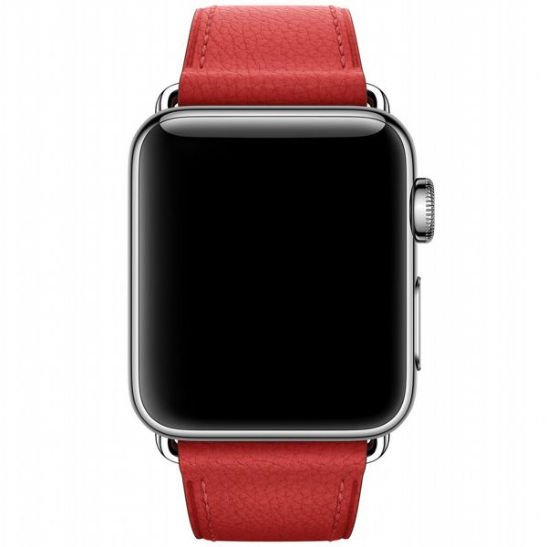 Apple Leather Band Classic Buckle Apple Watch Series 1-9 / SE - 38/40/41 mm / Series 10 - 42 mm - Rouge