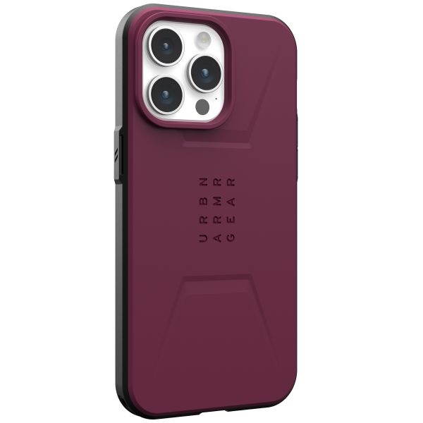 UAG Coque Civilian MagSafe Apple iPhone 15 Pro Max - Bordeaux