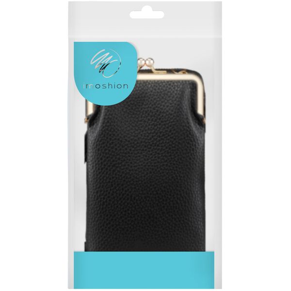 imoshion Sac téléphone en cuir végan Crossbody - Noir