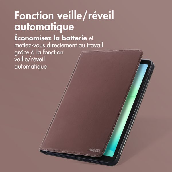 Accezz Coque tablette Classic Samsung Galaxy Tab A11 Plus - Marron