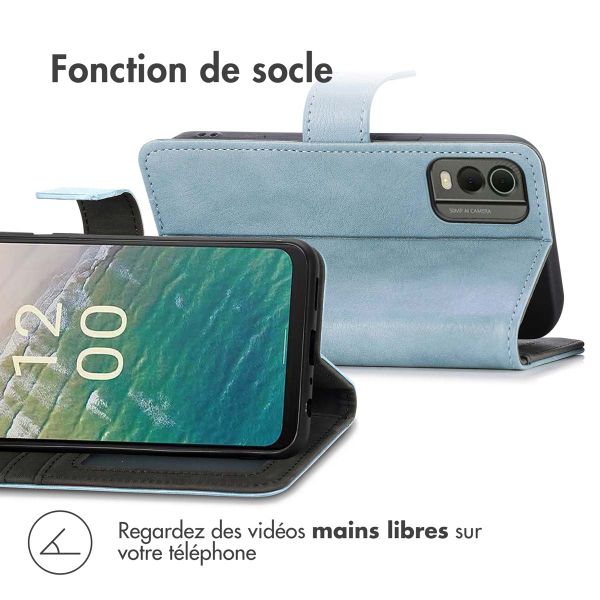 imoshion Étui de téléphone portefeuille Luxe Nokia C32 - Bleu clair