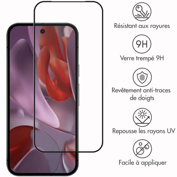 Accezz Protection d'écran en verre trempé Full Cover Google Pixel 9A