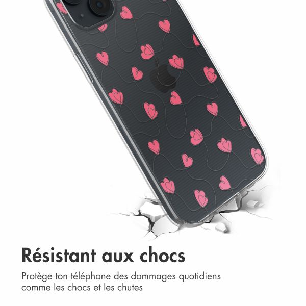 imoshion Coque design pour iPhone 14 - Dusty Rose Connected Hearts