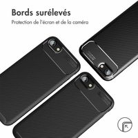 imoshion Coque silicone Carbon iPhone SE (2020 / 2022) 8 / 7 - Noir