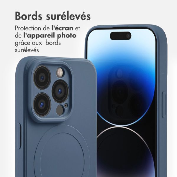 imoshion Coque Couleur avec MagSafe Apple iPhone 14 Pro - Bleu foncé