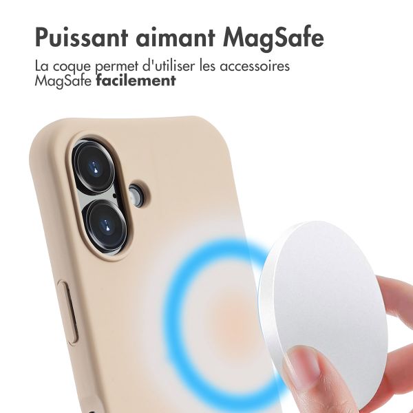 imoshion Coque arrière Color avec cordon amovible et MagSafe Apple iPhone 16 - Nude